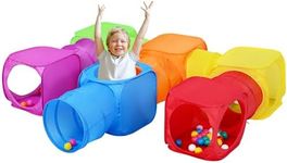 PLAY 10 Tunnel for Kids,12 in 1 Kids Play Tunnel Tent for Toddlers, Kids Play Tent Outdoor Playhouse, 6 Pieces Cube & 6 Pieces Tunnel