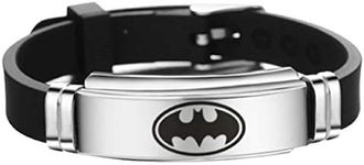 Bat Man Black Bracelet Wristband Fa