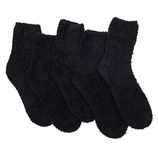 Women's Cozy Fluffy Socks Fuzzy Socks Plush Socks 5,6,7,8 Pairs (5-Black, 4.5-8.5(Women Shoe))