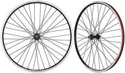 CyclingDeal Mountain Bike 26" 5/6/7/8 Speed Double Wall Alloy Wheelset - Bicycle MTB Thread-on Freewheel - Bolt-on Axle Front & Rear - 18mm Inner Rim Width