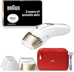 Braun IPL Silk Expert Pro 5, At Home Hair Removal, Alternative For Laser Hair Removal, Includes Pouch, Wide Head, 2 Precision Heads And Venus Razor, Gift For Women, White/Gold, PL5387