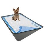 Skywin Dog Pad Holder Tray for 28 x 30 Inches Training Pads - Easy to Clean and Store Perfect for Dog Potty Tray – Silicon Wee Wee Pad Holder, No Spill Pee Pad Holder for Dogs (Grey)