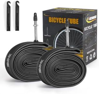 2 Pack 700 x 35-43C Road Bike Tubes FV48mm Presta Valve, Bicycle Tube Compatible with 700 x 35C/36C/37C/38C/39C/40C/41C/42C/43C Bike Tire, Butyl Rubber Inner Tube with 2 Tire Levers for Road Bike