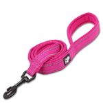 TRUE LOVE Dog Leash TLL2111 Puppy Walking Lead Leash,Pet Chain Rope,Handle Traction Rope,Padded Reflective Night Safe Leading Length 200cm Now Available (M, Fushcia)