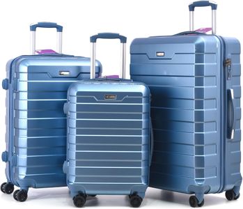 RMW Cabin Suitcase Set, Ice Blue – Hard Shell, Lightweight, 4 Spinner Wheels, TSA Lock, 20" x 2