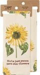 Primitives by Kathy Girls Just Want to Have Sun-Flowers Decorative Kitchen Towel