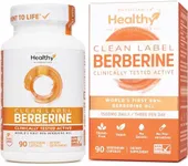 Clean Label Berberine Supplement | Ultra Pure 98% Berberine HCl, Highest Potency in USA | 90 Patented Plantcaps® Berberine | Berberine 500mg Capsules | Daily Berberine 1500mg Metabolic Sugar Support