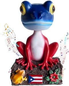 UKENEM Puerto Rico Coqui Bobblehead Music Box, Boricua Frog Bobbleheads Figures, Puerto Rican Collectibles Musical Figure, Puerto Rico Souvenirs, Boricua Themed Coqui Bobble Head, Taino Coqui Symbol