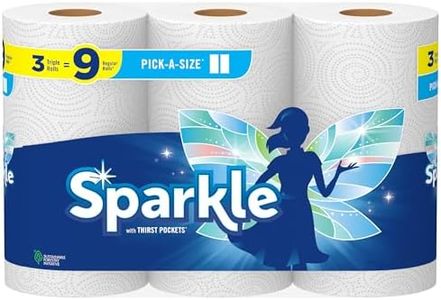 Sparkle Pick-A-Size Paper Towels, 3 Triple Rolls = 9 Regular Rolls, Everyday Value Paper Towel With Full And Half Sheets