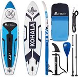 Run Wave Inflatable Stand Up Paddle Board 11'׳3''׶''(6'' Thick) Non-Slip Deck with Premium SUP Accessories | Wide Stance, Bottom Fins for Surfing Control | Youth Adults Beginner