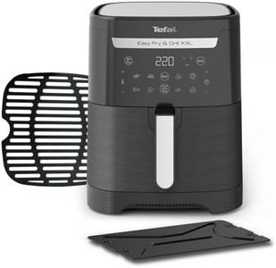 Tefal Easy Fry & Grill XXL Heißluftfritteuse 6,5 L – Airfryer mit Flexcook-Trennwand (XXL oder geteilt), 8 Programme, 80–220 °C, Druckguss-Grillplatte, fettarm frittieren, spülmaschinenfest EY8018
