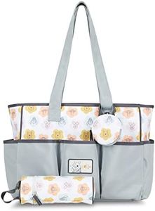 DISNEY Unisex Baby Multi Piece Tote Diaper Bag, Winnie The Pooh-Pooh & Friends