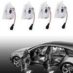 4Pcs Car Door Logo Lights Compatible with Tesla,SLWQAX Ultra-Bright Ghost Shadow Lights Welcome Courtesy Step Door Lamps Replacement with Extension Cords (White light)