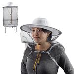 2 Pack bee Veil hat Round Beekeeping Beekeepers hat with Veil Mosquito Head net hat Night Fishing caps