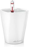 Lechuza Mini Deltini Self-Watering Planter, High Gloss White