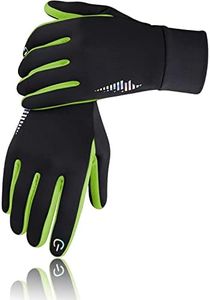 SIMARI Kids Winter Gloves with Touchscreen, Warm Thermal, Water-Resistant, Windproof for Boys Girls Toddler, Gloves for Cold Weather Running Cycling Snow Skiing Hiking Football Rugby Camping, Green