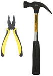 STANLEY 70-482 Sturdy Steel Combination 8-inch Plier with 51-152 Steel Shaft Claw Hammer