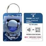 Retreev Smart NFC & QR Code Luggage Tag: Secure Bag Retrieval, Identity Protection | Easy Setup | Supported by Airlines & Airports Worldwide - Astronaut