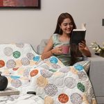 Urban Space Super 120 GSM Soft Brushed Microfiber Cotton Dohar Double Bed, 3 Layered Quilt Dohar, Lightweight Reversible Printed AC Blanket Double Bed for All Season (Turkey Brown- 220cm x 240cm)