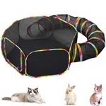 Cat Tunnel,Collapsible Outdoor Rainbow Cat Enclosures Playground,rabbit tunnel,cat toys, Circle Cat Tunnel for Small Medium Pet Cats Dog and other small Animals,suitable for Indoor and Outdoor,gift