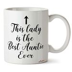 FirseBUY This Lady is The Best Auntie Ever Coffee Mug - 11oz Cup for Auntie - Birthday, Christmas, Mother's Day Mug from Niece, Nephew, Family