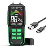 Rechargeable Wood Moisture Meter Digital Moisture Meter with LCD Display, Suitable for Wood, Firewood, Masonry, Walls, Building Materials