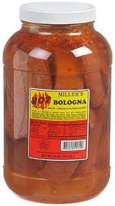 Miller's Hot Bologna - 56 oz. jar