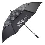 Oscar Jacobson Mens Geo Print Golf Umbrella - Black - One Size