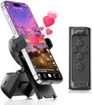 MILOUZ Remote Control Scrolling for Tiktok with Phone Stand,Page Turner for Kindle App E-Book,Bluetooth Camera Shutter Remote for iPhone, Android,iOS,iPad,Tablet (Black)