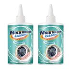 HIHWEM Mould Remover Gel, Household Cleaner for Washing Machine, Refrigerator Strips, Grout Cleaner Best for Home Sink, Kitchen, Showers(2 Pack)