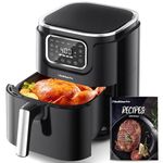 Air Fryer, Beelicious® 5.8QT Large Air Fryers, 8-in-1 Digital Airfryer with Shake Reminder, Flavor-Lock Tech, Dishwasher-Safe & Nonstick, Fit for 2-5 People, Black