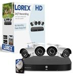 Lorex 1080p HD Security Camera System with 1TB DVR – 8 Channel Security System with 4 2MP Metal Bullet Cameras – Smart Motion Detection, IR Night Vision, Weatherproof – Indoor & Outdoor Surveillance