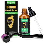 Beayosses Beard Growth Kit, Beard Kit, Derma roller with Beard Growth Serum Oil (1oz), Stimulate Beard and Hair Growth - Gifts for Men Dad Him Boyfriend Husband Brother