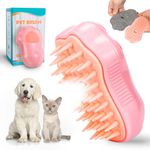 3 IN 1 Cat Steam Brush, Multifunctional Dog Grooming Brush for Massage，Self Cleaning and Removing Tangled Hair, Cat Comb with Spray, Rechargeable Cat Hair Brush