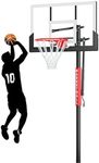 GX9 In-Ground Basketball Hoops 7-10ft Adjustable with Crank, Outdoor Inground Basketball Goal System with 45 Inch Shatterproof Backboard