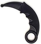 MACS Set of 2 Polypropylene Karambit 6.5 Inch Overall Black Plastic Blunt Self Defense Training Knife