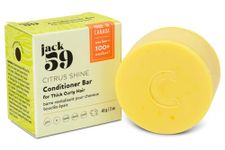 Jack59 Conditioner Bar for Thick Curly Hair, Vegan, pH Balanced, Sulphate Free, Native Conditioner, Cleansing Conditioner, Citrus Shine with Orange and Bergamot Natural Conditioner,100+ Washes 2 oz