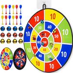 29" Large Dart Board for Kids, Dart Board with 12pcs Sticky Balls and 12 pcs Darts, Indoor/Sport Outdoor Carnival Party Game Toys, Boys Girls Birthday Gifts for 4 5 6 7 8 9 10 11 12 (Basic Version)