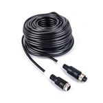 XENOCAM 32FT 10M Car Video 4-Pin Aviation Extension Cable for CCTV Rearview Camera Truck Trailer Camper Bus Motorhome Vehicle Backup Monitor System Waterproof Shockproof