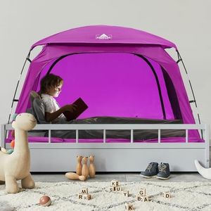 Twin Bed Tent for Girls, CPC Certified Bed Canopy for Sleeping & Privacy in Shared Room, Sleepover at Grandparents', Breathable & Long Lasting Design