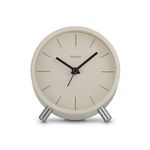 Hama Flores Radio-Controlled Alarm Clock, Analog, Non-Ticking, Grey/Beige