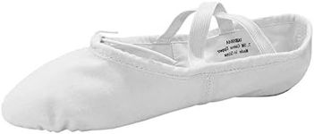 Danzcue Adult Split Sole Canvas Whi