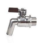 Stainless Steel Beer 1/2" Tap Faucet 200PSI For HomeBrew Barrel Fermenter Wine Beer Beverage Juice Dispenser Spigot Drink Kegs (1/2)