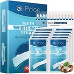 𝗣𝗗𝗢𝗢 White Strips for Teeth Whitening - No Sensitive, Easy to Use Whitening Strips - 20 Teeth Whitening Strips Enamel Protection - Grip, Dry Design - 30 Minutes Quick Result for Teeth Whitening