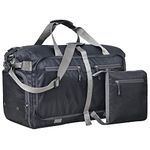 FATMUG Polyester Foldable Duffle Travel Bag Luggage For Travel, Packing & Storage - Men & Women - (60 L, Black, 28 Cm)