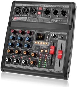 Pyle Professional Bluetooth DJ Audio Mixer - 3 - Channel DJ Controller Sound Mixer w/DSP 16 Preset Effects, USB Interface, 3 Mic/Line Input, Built-in FX Processor MP3 Player, Headphone Jack -PMX462