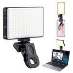 Meixitoy 120 LED Phone Light, Selfie Light, 5000Mah Rechargeable Clip Video Light, Adjusted 3 Light Modes, for Phone, iPad, Camera, Laptop, Light for Phone, for Selfie, TikTok, Live Stream