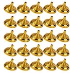 Taicols 30 Pcs Mini Flag Stands Golden for Table Centerpiece Party Supplies and Decoration Table Flag Holders Desk Flag Base with One Hole, Mini Flag Bases, Holds Mini Stick Flags, Ideal for Table Centerpiece, Party Supplies and Decoration, Gold