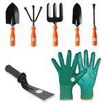 Kraft Seeds by 10CLUB Essential Gardening Hand Tools (7 Pcs, Multicolor) | Khurpi Gardening Tools for Soil | Plant Tools Set With Gardening Gloves | Durable and Best Gardening Tools