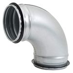 4" Inch 90 Degree Duct Connector with Gasket -Elbow- Dryer Vent Pipe Elbow Metal Tube for HVAC